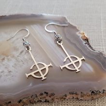 Load image into Gallery viewer, Grucifix Cross Dangle Drop Earrings, Stainless Steel Charms, Imperator Ghost BC Jewelry
