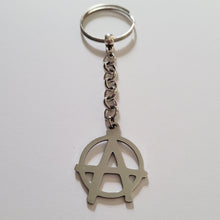 Load image into Gallery viewer, Anarchy Keychain, Backpack or Purse Charm, Anarchist Zipper Pulls
