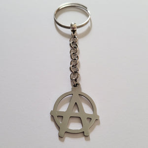 Anarchy Keychain, Backpack or Purse Charm, Anarchist Zipper Pulls