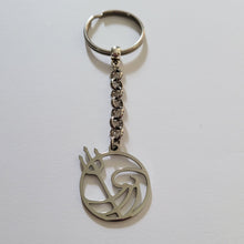 Load image into Gallery viewer, Poseidon Trident Keychain, Greek Mythology, Backpack or Purse Charm, Zipper Pull, Stainless Steel Charm
