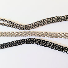 Load image into Gallery viewer, Diamond Necklace, Your Choice of 3 Rolo Chains Finishes, Mixed Metals
