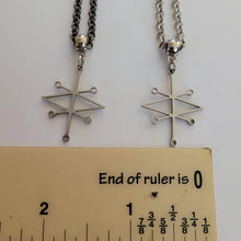 Load image into Gallery viewer, Sigil of Azazel Necklace, Your Choice of Gunmetal or Silver Rolo Chain, Supernatural Jewelry
