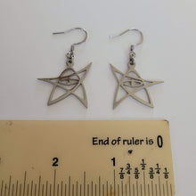 Load image into Gallery viewer, Cthulhu Earrings, HP Lovecraft Dangle Drop Earrings, Machine Cut Stainless Steel Charms
