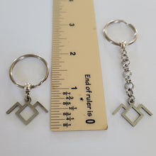 Load image into Gallery viewer, Twin Peaks Keychain, Laura Palmer Black Lodge, Backpack or Purse Charm, Zipper Pull
