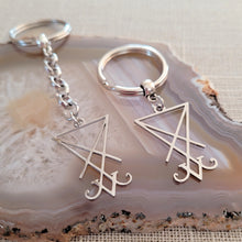 Load image into Gallery viewer, Lucifers Sigil Keychain, Backpack or Purse Charm,
