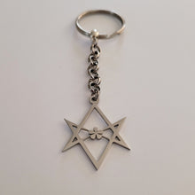 Load image into Gallery viewer, Hexagram Keychain, Reiki Backpack or Purse Charm, Zipper Pull
