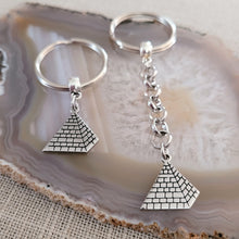 Load image into Gallery viewer, Pyramid Keychain, Egypt Egyptian Backpack or Purse Charm, Zipper Pull
