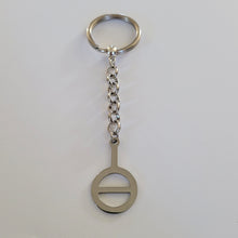 Load image into Gallery viewer, Agender Keychain, Backpack or Purse Charm, Zipper Pull, Stainless Steel Charm, Non Binary Awareness
