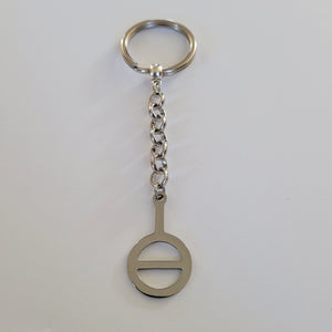 Agender Keychain, Backpack or Purse Charm, Zipper Pull, Stainless Steel Charm, Non Binary Awareness