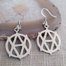 Load image into Gallery viewer, Vegan Anarchism Earrings, Dangle Drop Earrings
