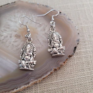 Ganesh Earrings,  Dangle Drop Earrings, Hindu Jewelry