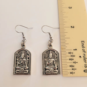 Shiva Earrings,  Silver Dangle Drop Earrings