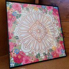 Load image into Gallery viewer, Flower Garden Mandala Framed 12x12 Wall Art Home Decor
