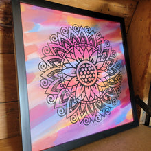 Load image into Gallery viewer, New Mexico Sunset Mandala Framed 12x12 Wall Art Home Decor
