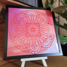 Load image into Gallery viewer, Red Mandala Framed 12x12 Wall Art Home Decor
