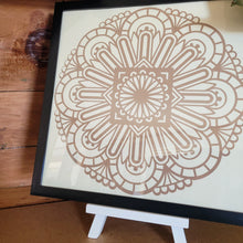 Load image into Gallery viewer, Brown Mandala Framed 12x12 Wall Art Home Decor
