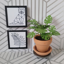 Load image into Gallery viewer, Monstera Paper Plant, 2 inch Terracotta Pot with Saucer
