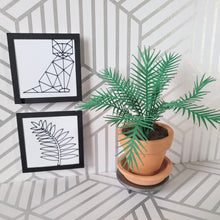 Load image into Gallery viewer, Palm Tree Paper Plant, 2 inch Terracotta Pot with Saucer
