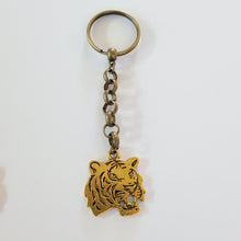 Load image into Gallery viewer, Brass Tiger Keychain, Key Ring, Zipper Pull, Purse or Backpack Charm
