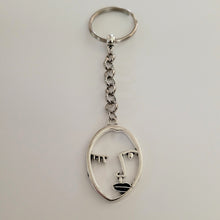 Load image into Gallery viewer, Winking Face Keychain, Backpack or Purse Charm, Zipper Pull
