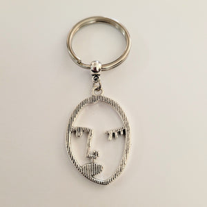Winking Face Keychain, Backpack or Purse Charm, Zipper Pull