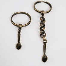 Load image into Gallery viewer, Bronze Spoon Keychain, Key Ring, Zipper Pull, Purse or Backpack Charm
