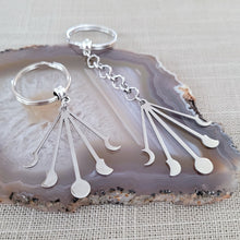Load image into Gallery viewer, Phases of The Moon Keychain, Purse or Backpack Charm, Zipper Pull
