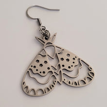 Load image into Gallery viewer, Butterfly Earrings,  Dangle Drop Earrings, Machine Cut Stainless Steel Charms
