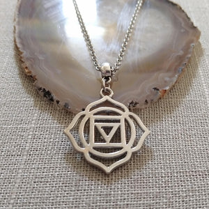 Root Chakra Charm Necklace, Yoga Jewelry