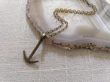 Load image into Gallery viewer, Anchor Necklace in Bronze - Nautical Jewelry - Mens Anchor Necklace
