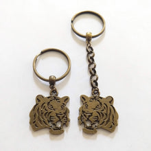 Load image into Gallery viewer, Tiger Keychain - Bronze Cat Key Ring, Backpack or Purse Charm
