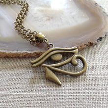 Load image into Gallery viewer, Eye of Horus Necklace, Egyptian Protection Jewelry, Mens Accessories
