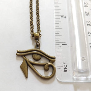 Eye of Horus Necklace, Egyptian Protection Jewelry, Mens Accessories