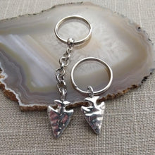 Load image into Gallery viewer, Arrowhead Keychain,  Key Ring Fob or Zipper Pull, Mens Accessories
