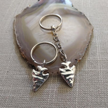 Load image into Gallery viewer, Arrowhead Keychain,  Key Ring Fob or Zipper Pull, Mens Accessories
