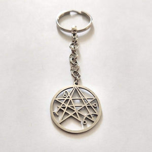 Necronomicon HP Lovecraft Keychain, Backpack or Purse Charm, Zipper Pull