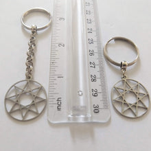 Load image into Gallery viewer, Octogram Eight Pointed Star Keychain, Backpack or Purse Charm, Zipper Pull
