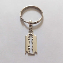 Load image into Gallery viewer, Razorblade Keychain, Backpack or Purse Charm, Zipper Pull
