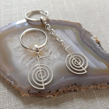 Load image into Gallery viewer, Cho Ku Rei Keychain, Reiki Power Symbol, Backpack or Purse Charm, Zipper Pull
