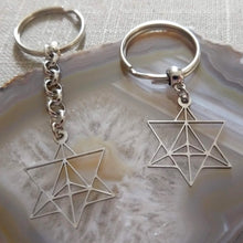 Load image into Gallery viewer, Merkaba Keychain, Backpack or Purse Charm, Zipper Pull
