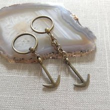 Load image into Gallery viewer, Bronze Anchor Keychain Key Ring or Zipper Pull - Nautical Maritime Keychain
