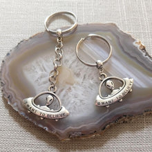 Load image into Gallery viewer, Alien UFO  Keychain, Backpack or Purse Charm, Zipper Pull
