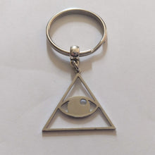Load image into Gallery viewer, Illuminati All Seeing Eye Keychain, Backpack or Purse Charm
