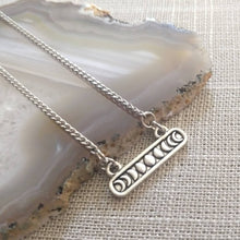 Load image into Gallery viewer, Phases of the Moon Necklace on Thin Silver Curb Chain
