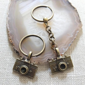 Vintage Camera Keychain, Backpack or Purse Charm, Zipper Pull