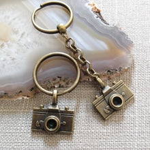 Load image into Gallery viewer, Vintage Camera Keychain, Backpack or Purse Charm, Zipper Pull
