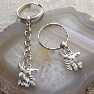 Anubis Egyptian Keychain or Zipper Pull -  Mens Keychains