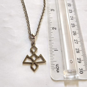 Twin Peaks Owl Cave Necklace on Silver Rolo Chain