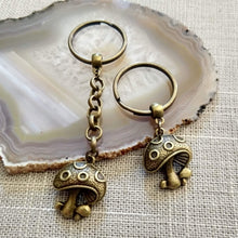 Load image into Gallery viewer, Magic Mushroom Keychain, Backpack or Purse Charm, Zipper Pull, Key Fob Lanyards
