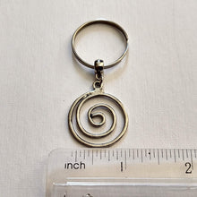 Load image into Gallery viewer, Spiral Keychain, Silver Backpack or Purse Charm, Zipper Pull, Key Fob Lanyards
